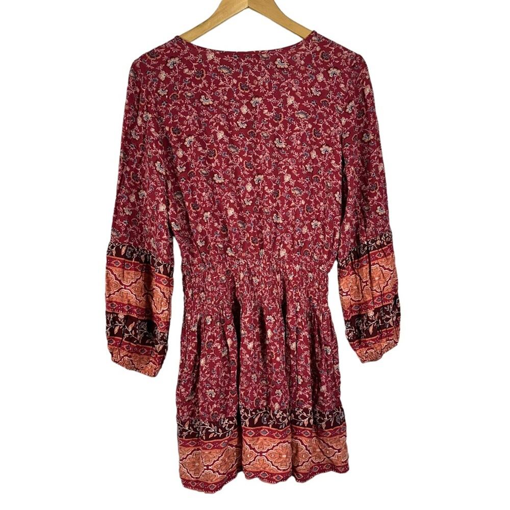American Eagle Bohemian Floral Balloon Sleeve Dress Size Small - Picture 2 of 7
